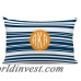 Dabney Lee Block Island Circle Monogram Cotton Lumbar Pillow TBMG1843
